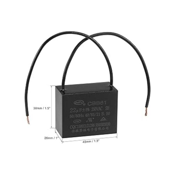 uxcell Condensador de ventilador de techo CBB61 22uF 250V_2