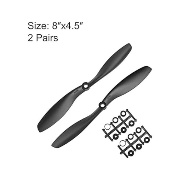 uxcell RC Hélices CW CCW 8045 8x4.5 pulgadas 2paletas ala_2