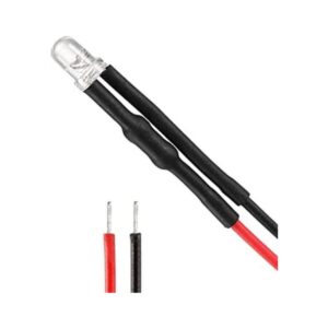 uxcell 42 luces LED precableadas de 0.118 in de color