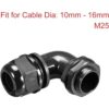 uxcell M25 Cable de nailon IP68 90 grados resistente al_2