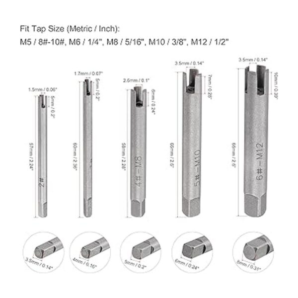 uxcell Juego de extractores de grifo M5M12 81012_2
