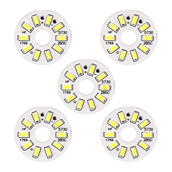 Uxcell Bombilla LED de chip 300 mA 5 W 10 LED 5730 SMD_1