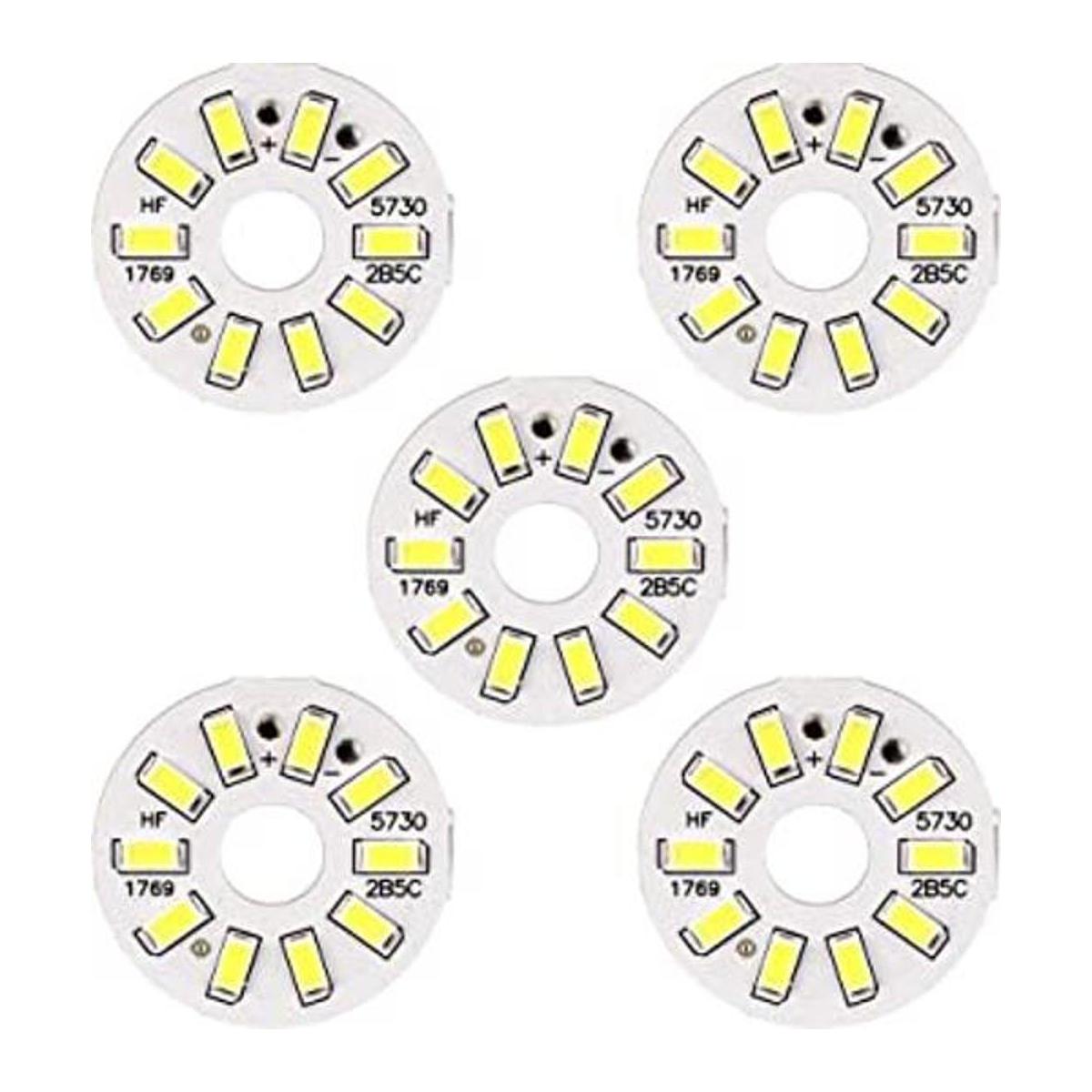 Uxcell Bombilla LED de chip 300 mA 5 W 10 LED 5730 SMD