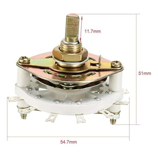 uxcell 1P9T 1 Pole 1 Deck Band Channel Rotary Switch_2