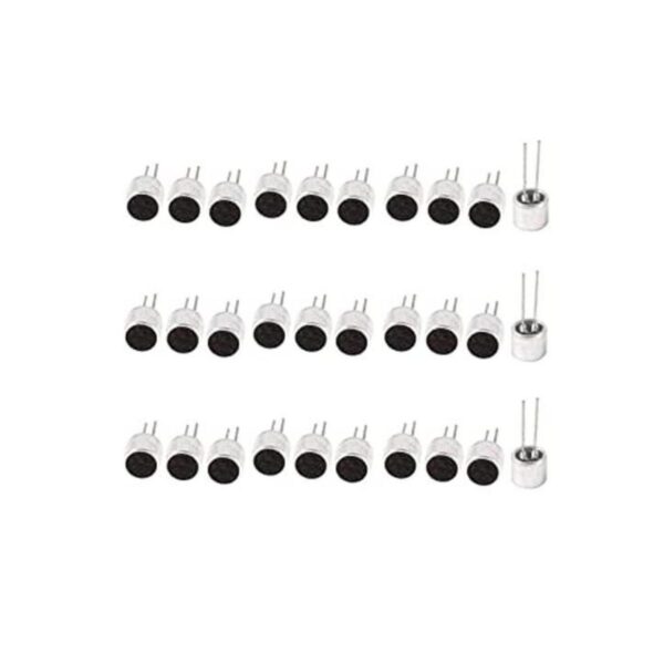 30 Pcs Electret Micrófono Insertos 6050 con Pines PCB_1