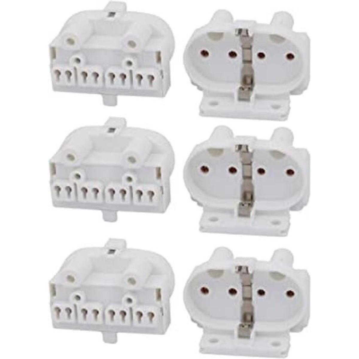 Uxcell 6 piezas H lámpara fluorescente luz titular 2G11