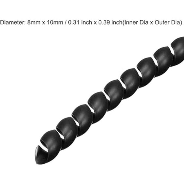 uxcell Manguito flexible en espiral de 0.315 in x 0.394_3