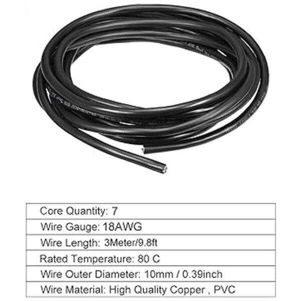 uxcell RVV Cable de Alambre Cable de Extensión Cable de_2