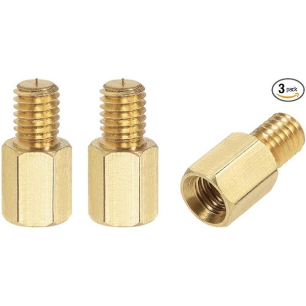 uxcell M6x10mm0.315 in machohembra latón hexagonal PCB_1