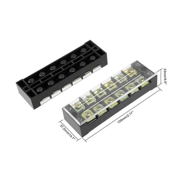 Uxcell TB4506L Barra de terminales de bloqueo 6_3