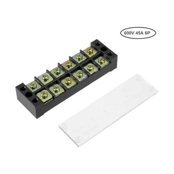 Uxcell TB4506L Barra de terminales de bloqueo 6_2