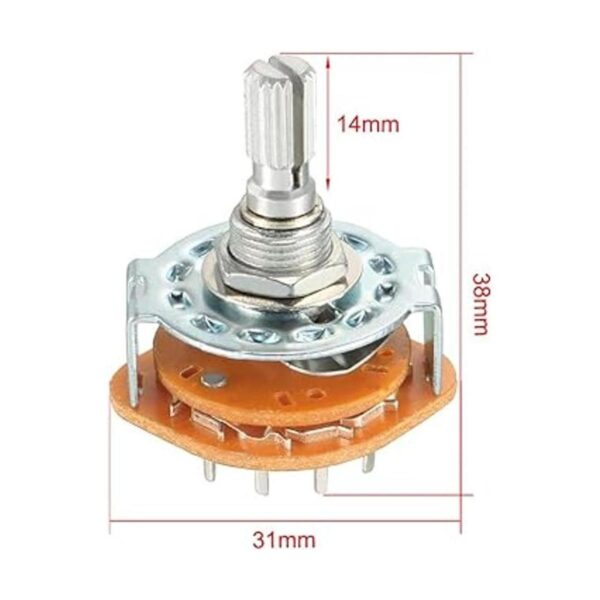 uxcell 1P8T 1 Pole 1 Interruptor giratorio con pomo_2