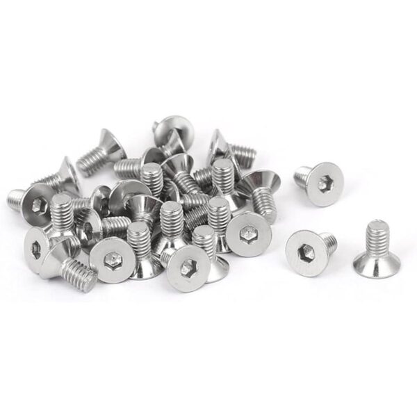 uxcell DIN7991 M3x6mm 316 Acero inoxidable cabeza plana_1