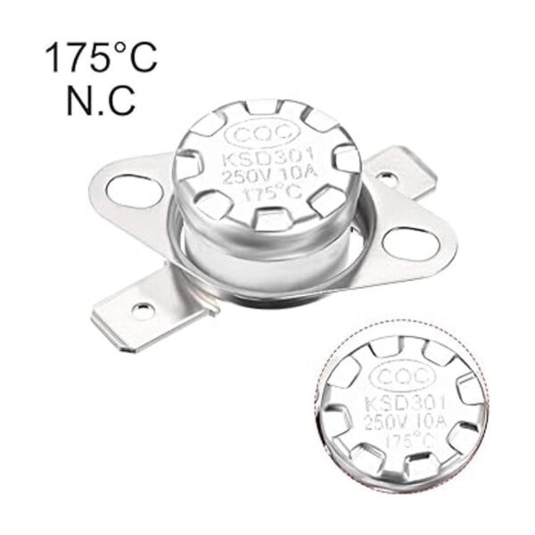 uxcell KSD301 termostato 347.0 F347 F 10 A Normalmente_4
