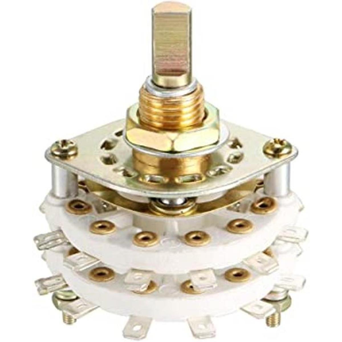 uxcell 2P11T selector de conmutador giratorio de canal de