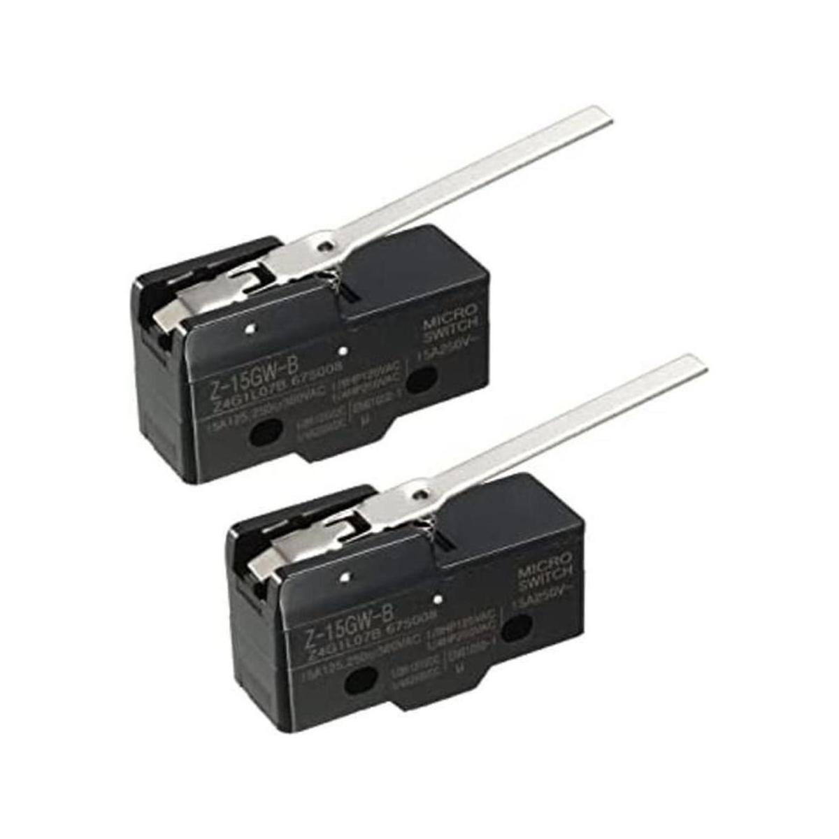 uxcell Z15GWB 1NO 1NC Palanca de bisagra larga 2