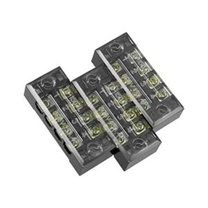 Uxcell 3 piezas 4 posiciones filas duales 600V 15A alambre_1