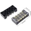 Uxcell 2 unids doble fila 4 posiciones 600V 25A alambre_3