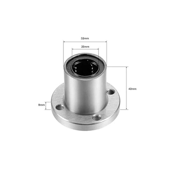 uxcell LM20UU Rodamientos de bolas lineales con brida_2