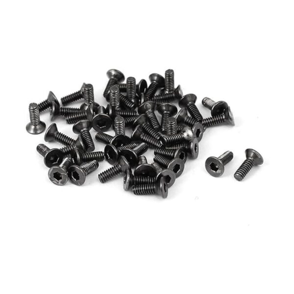 Uxcell M2 x 6 mm metal Nickle Plated Grado 109 Tornillo_1