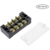 Uxcell 2 unids doble fila 4 posiciones 600V 25A alambre_2