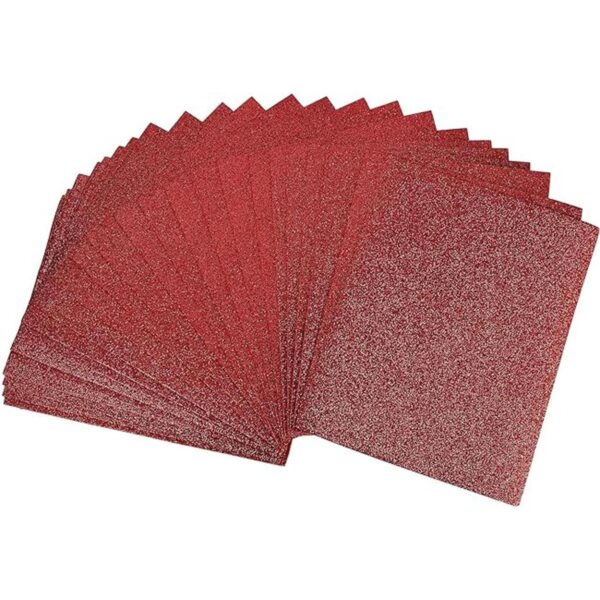uxcell Hojas de espuma EVA con purpurina roja de 11 x 8_1