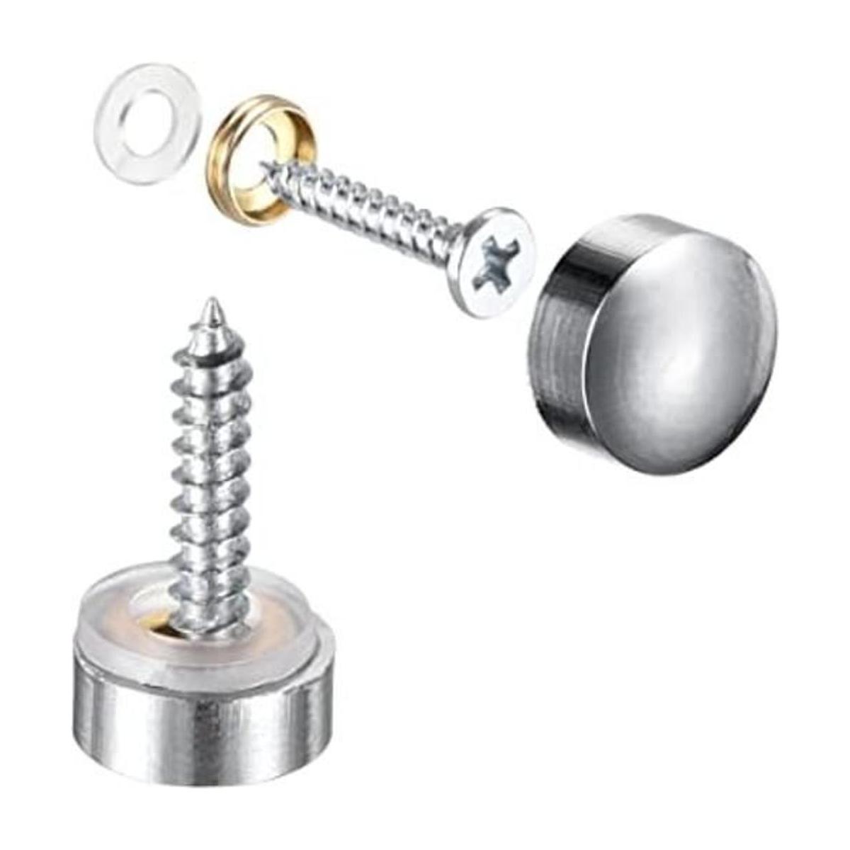 uxcell Tornillos de espejo 0.394 in 8 piezas decorativas