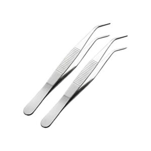 uxcell 2 pinzas de acero inoxidable de 5.5 in con punta_1