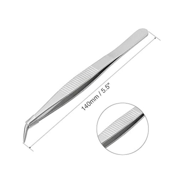 uxcell 2 pinzas de acero inoxidable de 5.5 in con punta_2