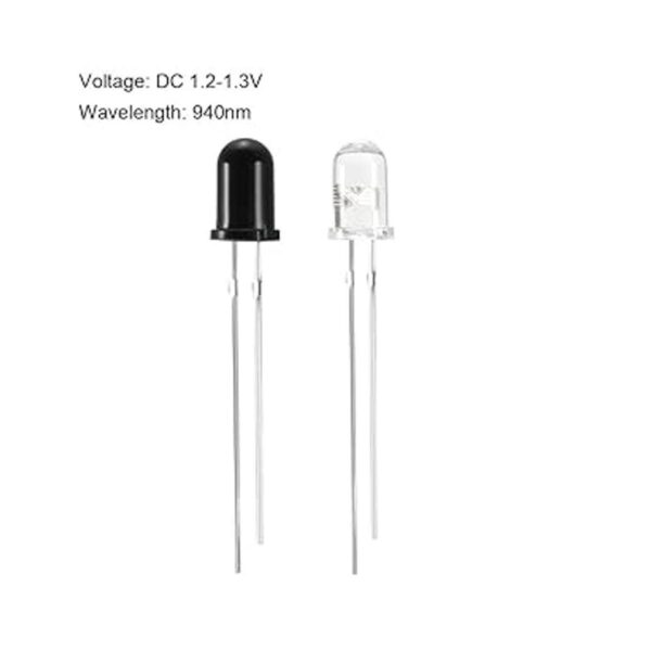 uxcell 50pairs 0.197 in 940nm LED emisor infrarrojo y_3