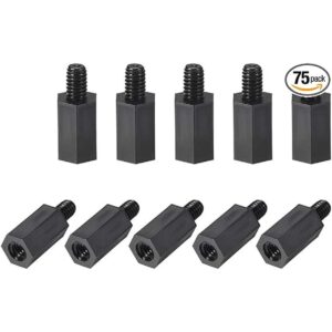 uxcell M4x10mm0.236 in machohembra hexagonal de nylon PCB_1