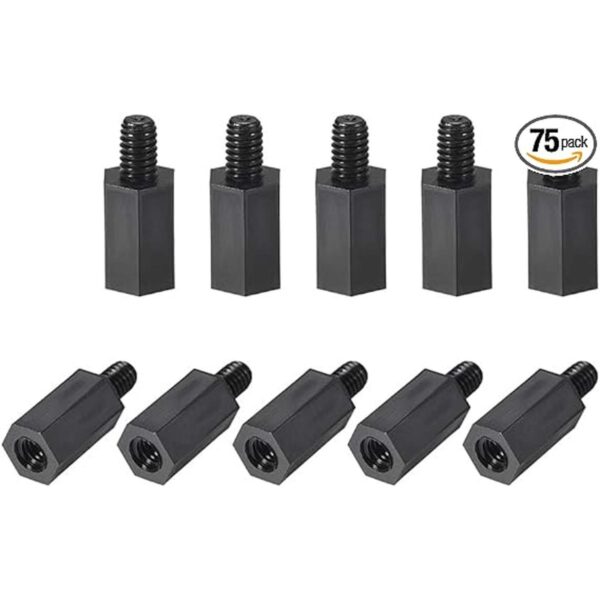 uxcell M4x10mm0.236 in machohembra hexagonal de nylon PCB_1