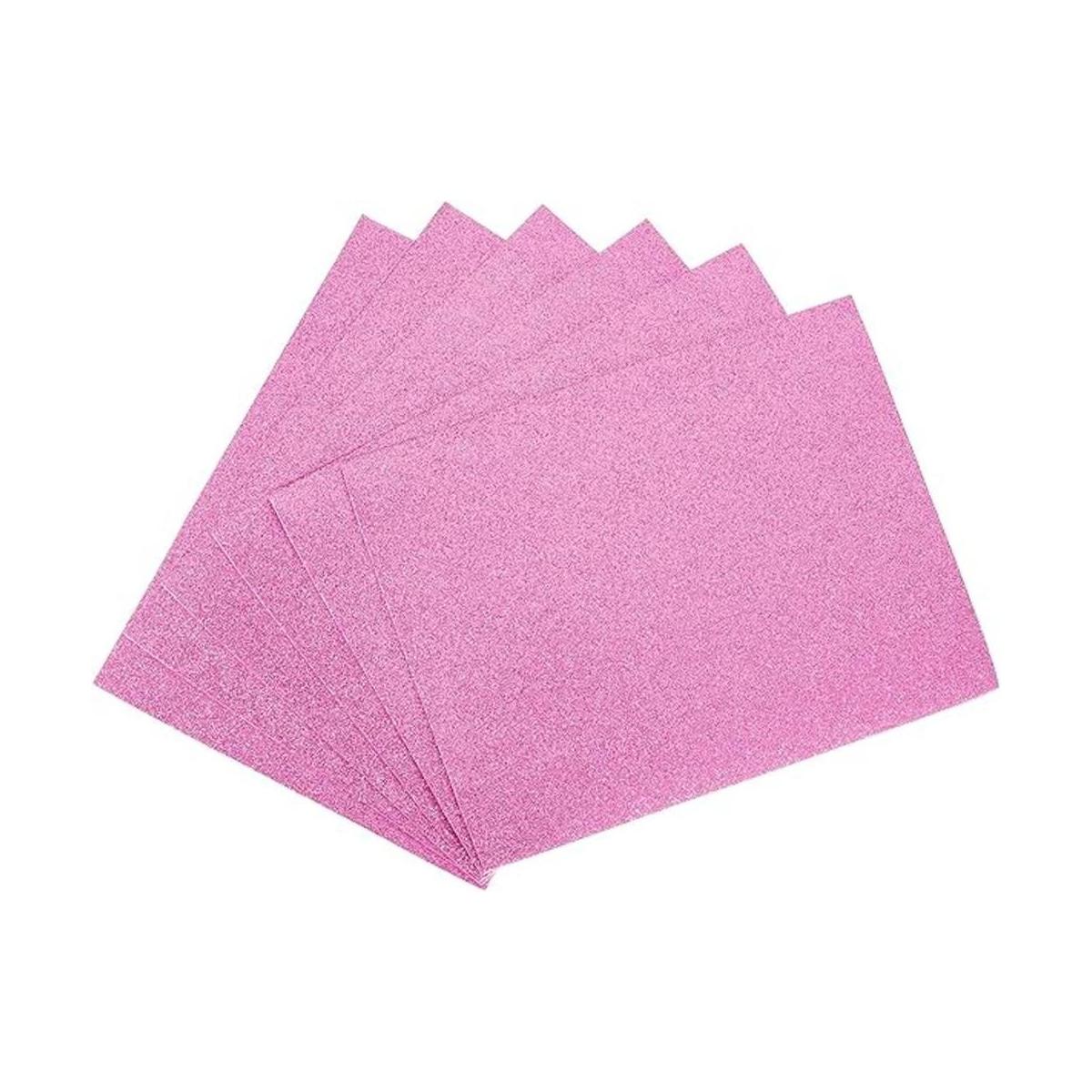 uxcell Hojas de espuma EVA con purpurina morada de 11 x 8