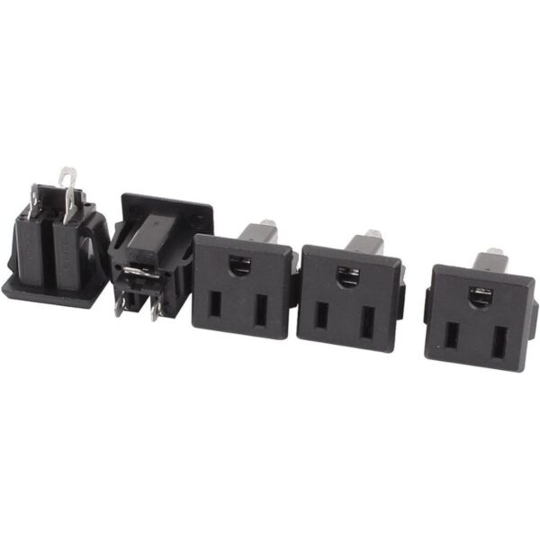 uxcell Panel Mount Plug Adapter AC 250V 3 Pin IEC Inlet_1