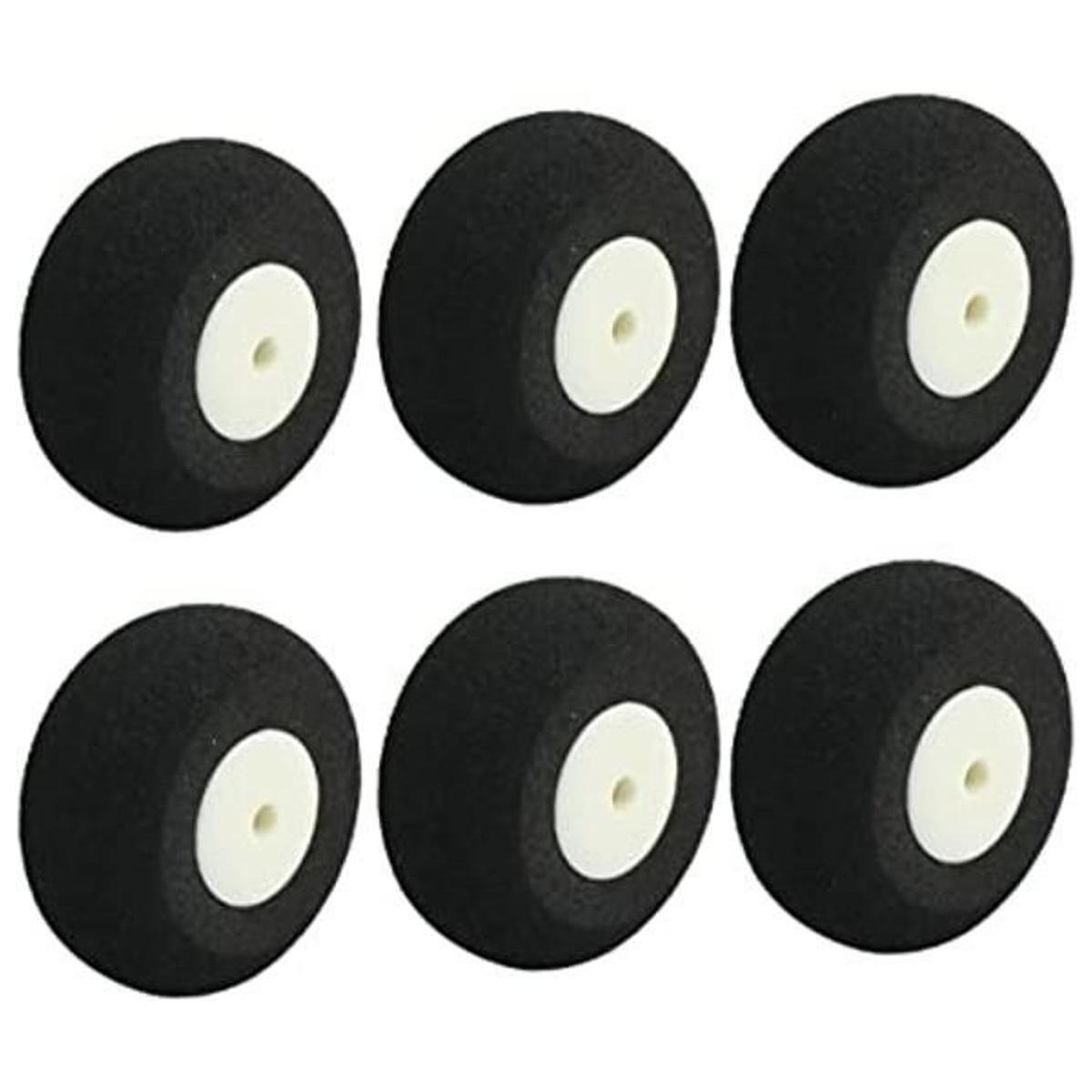 6pcs RC Modelo Avión Super Luz Esponja Rueda Cola 0.984 in