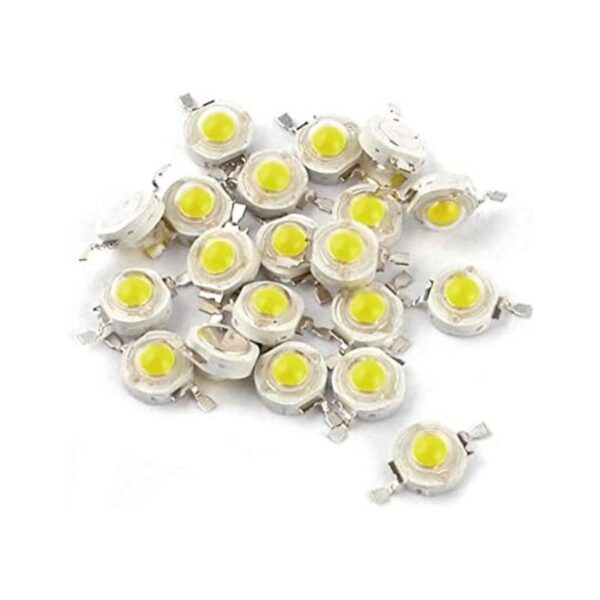 Uxcell 20 piezas de alta potencia 2 pines 3W LED blanco_1