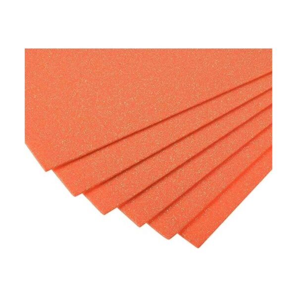 uxcell Hojas de espuma EVA con purpurina naranja de 11 x 8_5