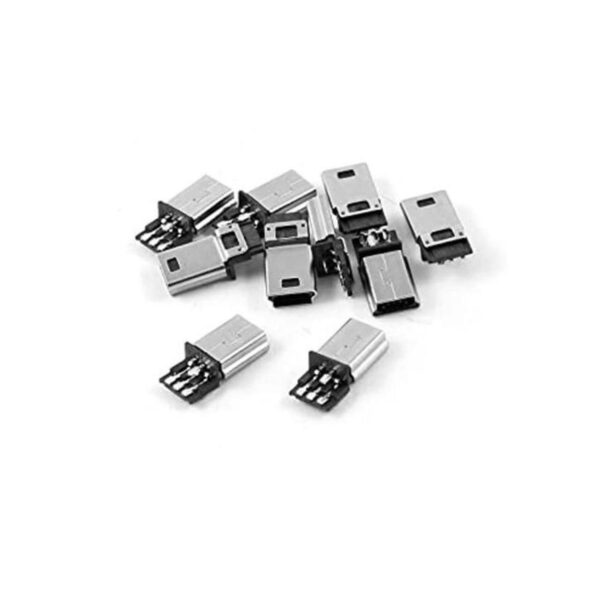 Uxcell 10 pcs mini usb de 5 pines B Macho Conector Puerto_1