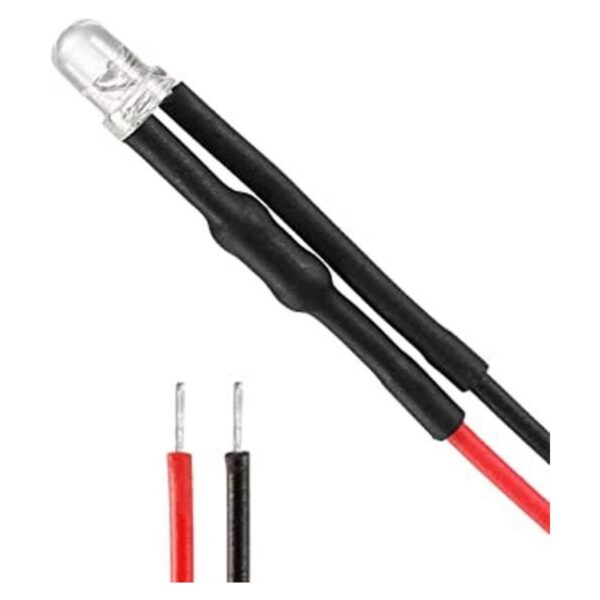 uxcell Diodo de luz LED precableado de 0.118 in