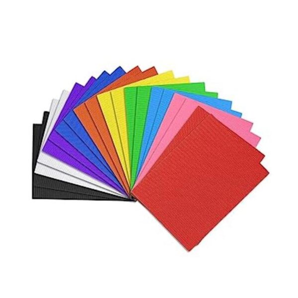 Uxcell 20 hojas de papel de cartón corrugado coloridas_1