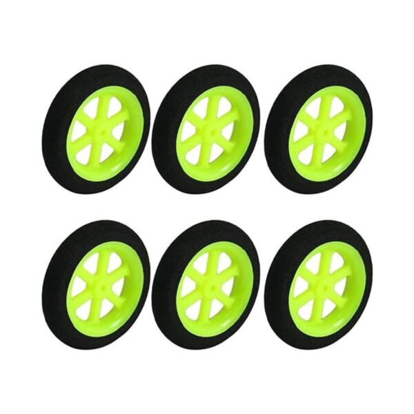 6pcs RC Avión DIY Esponja Rueda Neumático D36mm H8mm Negro_1