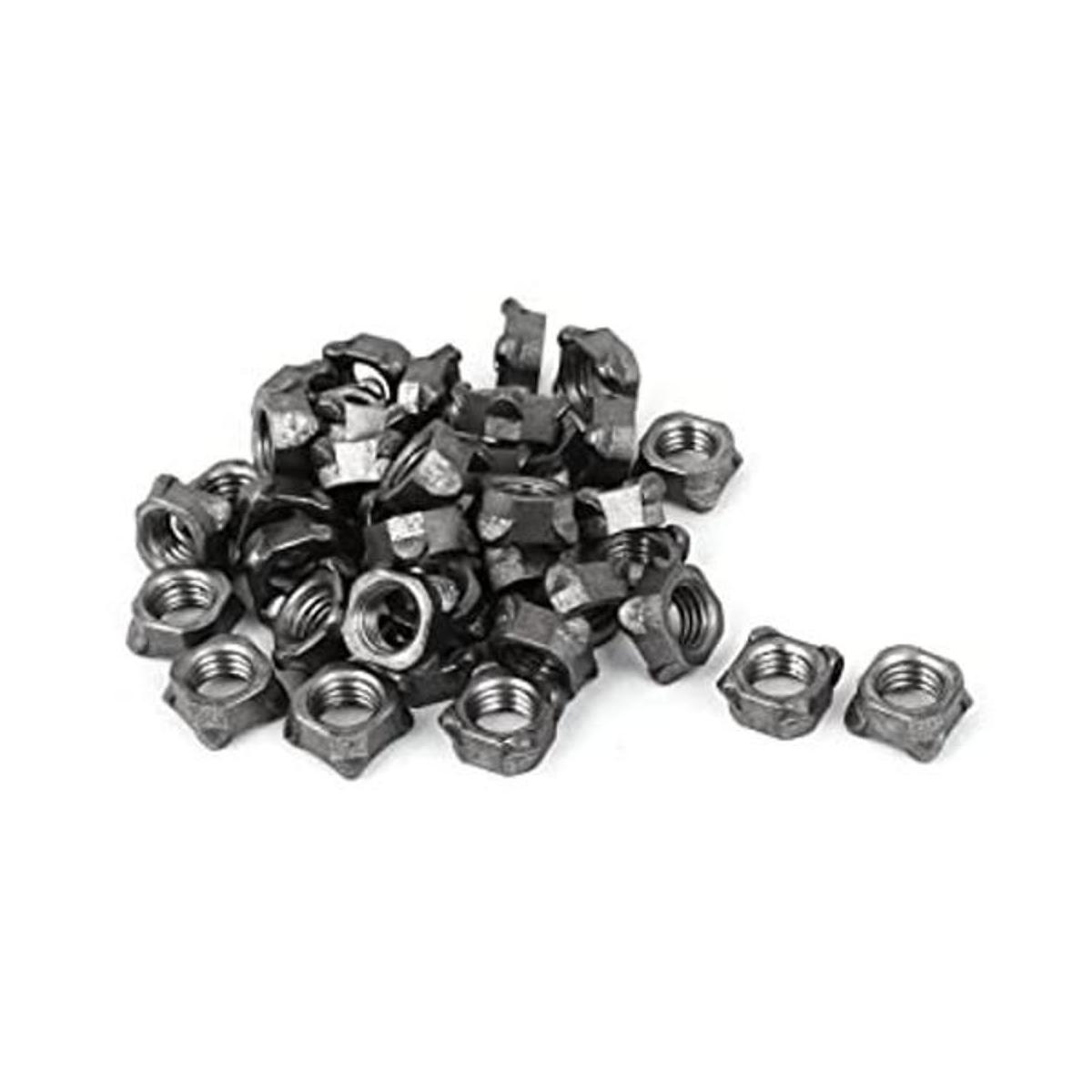 Uxcell M10 rosca 1.5 mm Pitch acero al carbono Gray