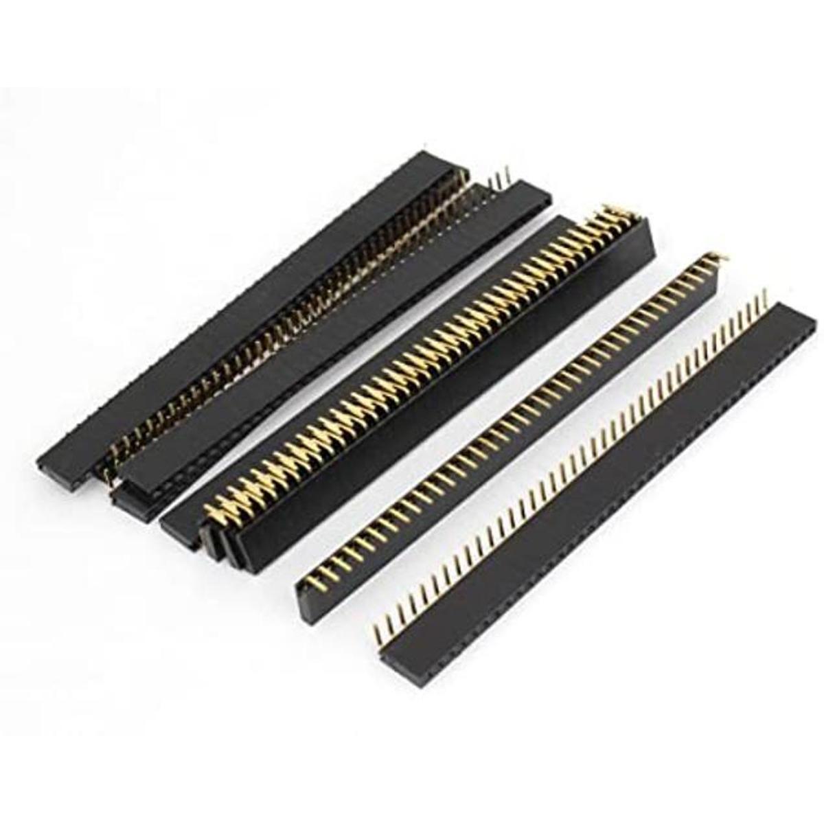 10 x ángulo derecho Hembra PCB Header 40 Vías 2.54 mm