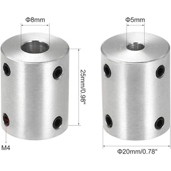 uxcell Juego de tornillos de acoplamiento rígido de 0.197_2