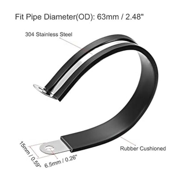 uxcell Abrazadera de cable de 212 pulgadas 2.480 in de_2