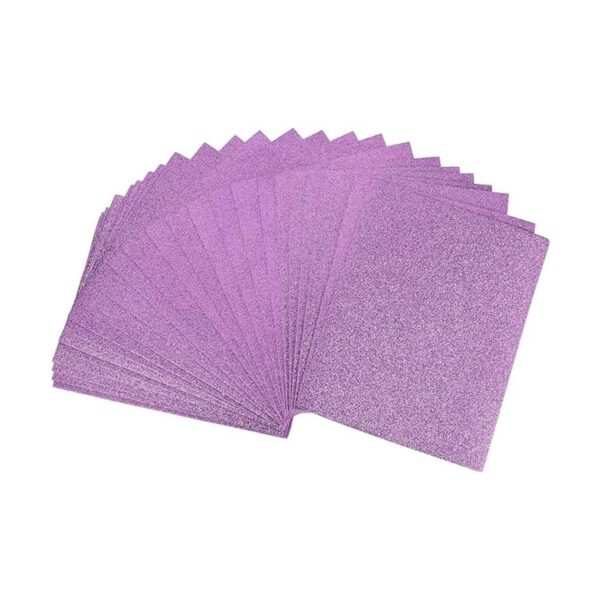 uxcell Hojas de espuma EVA con purpurina púrpura oscuro de_1