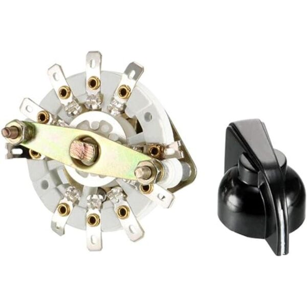 uxcell 2P4T Selector de interruptor giratorio de 2 polos_4