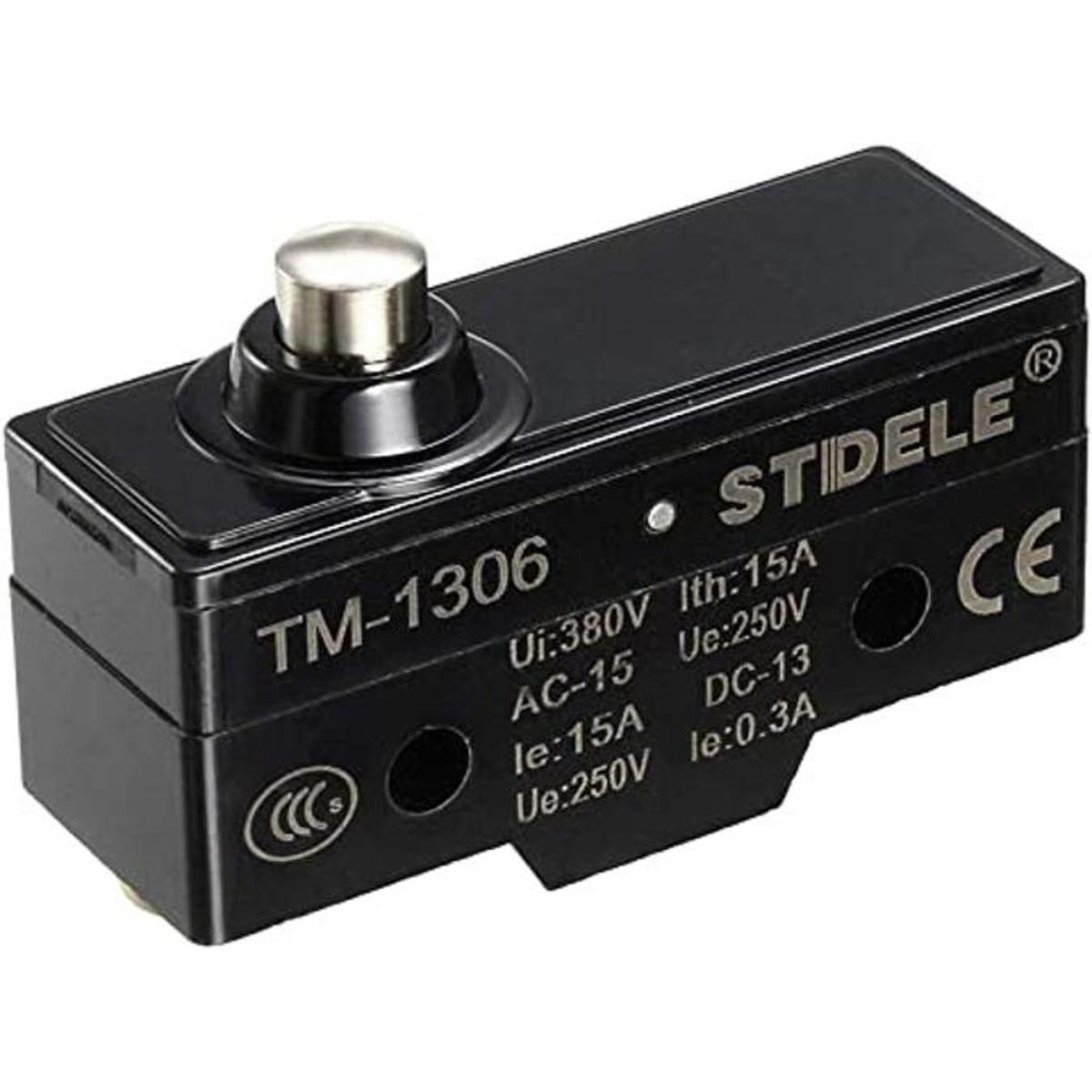 uxcell TM1306 SPDT 1NO1NC Palanca de botón corto cierre