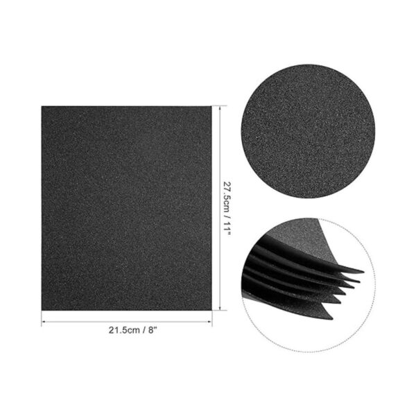 uxcell Hojas de espuma EVA con purpurina negra de 11 x 8_2