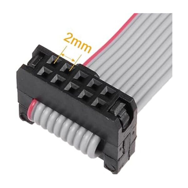 uxcell IDC Conector de 10 pines cable de cinta plano_4